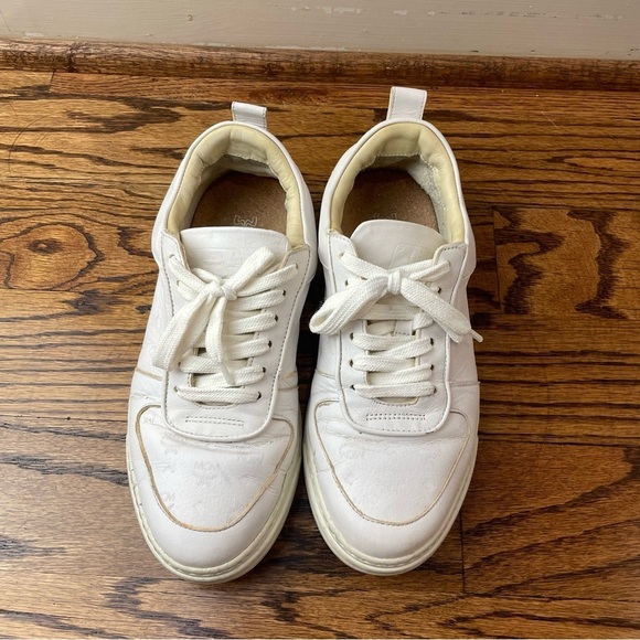 MCM Cream Leather Sneakers 37 - Picture 2 of 7
